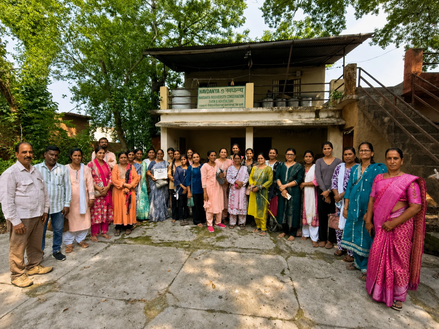 The residential community at Bija Vidyapeeth